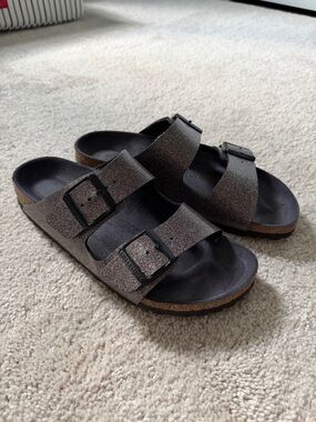 Birkenstock Black and Multicolor Glitter Arizona Sandals